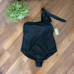 Kona Sol Women’s 18W One Shoulder Swimsuit